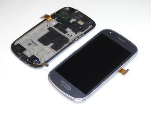 LCD Display originale completo di Octa LCD Front GREY Samsung Galaxy S3 mini GT-I8190 GH97-14204C SERVICE PACK