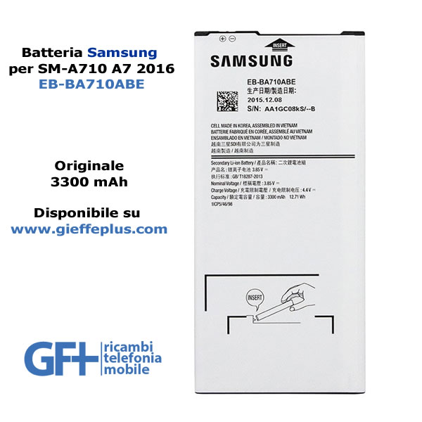 batteria samsung EB-BA710ABE per A7 2016