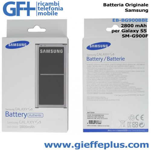 EB-BG900BBEGWW Batteria Samsung Galaxy S5 SM-G900F BLISTER