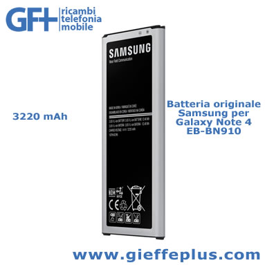 EB-BN910BBEGWW Batteria Samsung Note 4 SM-N910 Bulk
