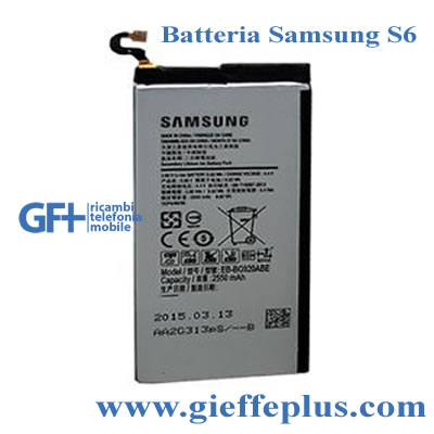 EB-BG920ABE Batteria Samsung Galaxy S6 SM-G920F 2550 mAh Bulk