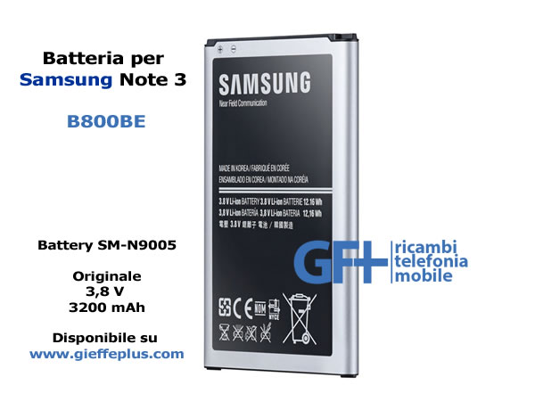 EB-B800BE Batteria Samsung Note 3 SM-N9005 3200 mAh Bulk